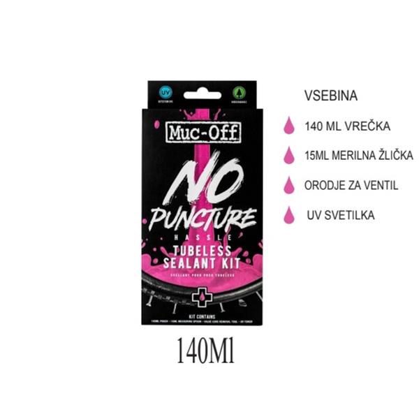 Muc-Off Tubeless tekočina No Puncture 140ml Kit