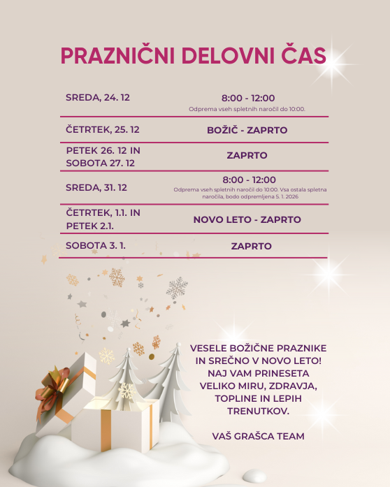 Praznični delovni čas Grašca