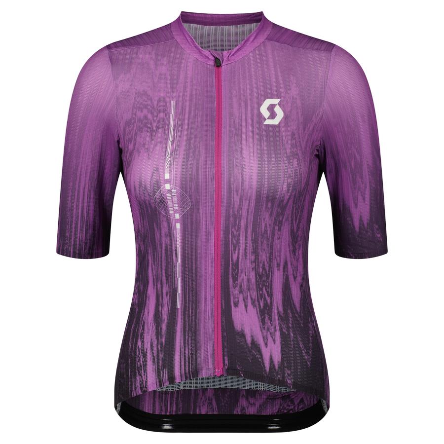 Ženska kolesarska majica SCOTT ULTD. SL vij/čr