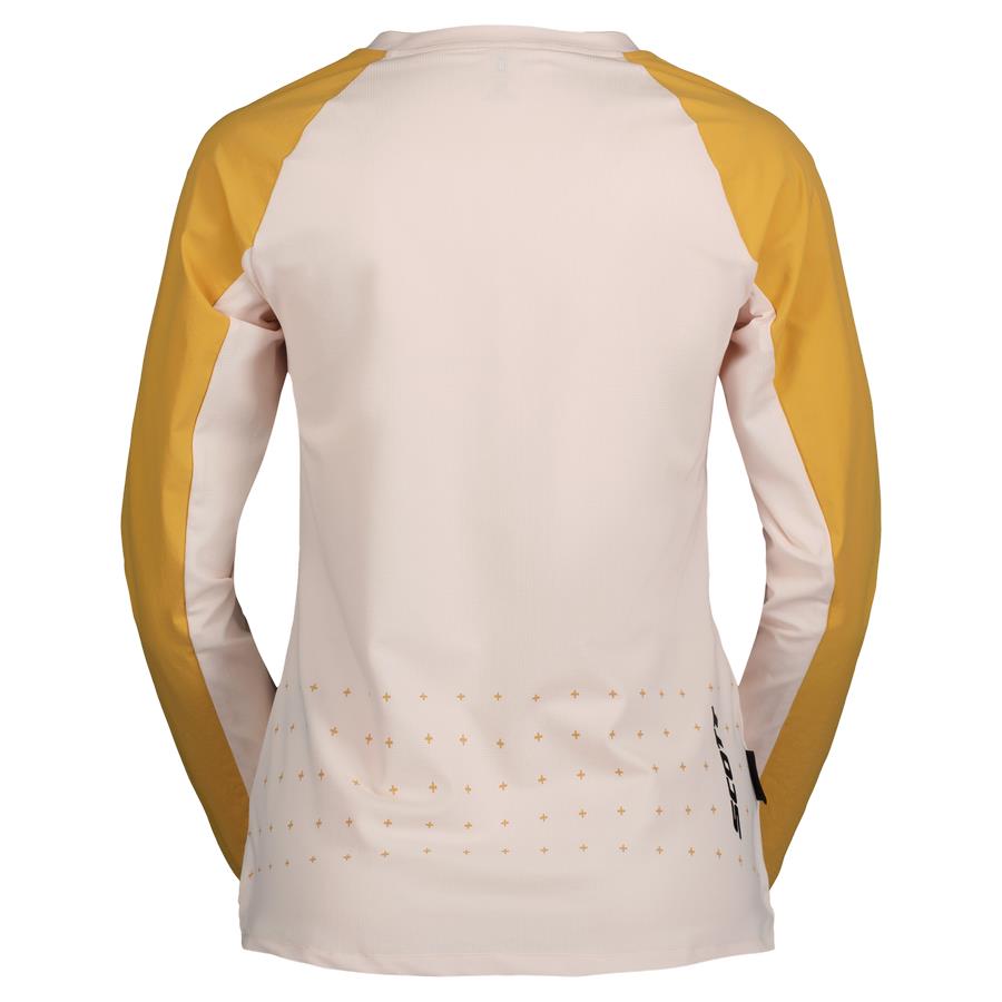 Ženska kolesarska majica z dolgimi rokavi SCOTT TRAIL VERTIC PRO ro/bež