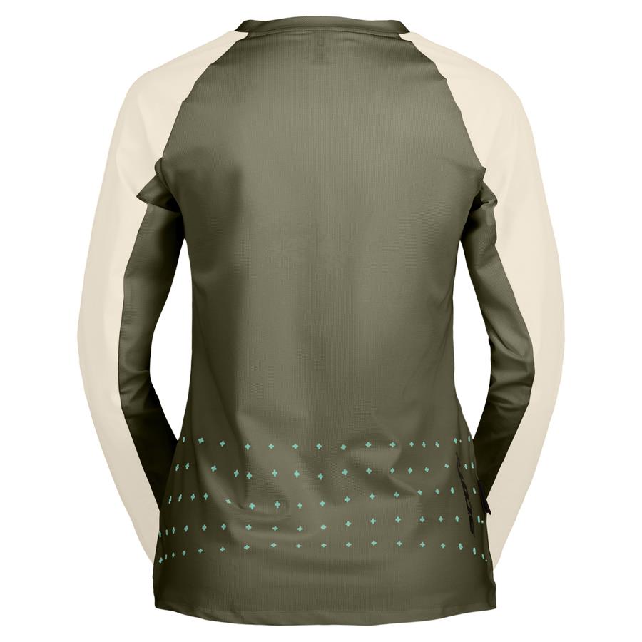 Ženska kolesarska majica z dolgimi rokavi SCOTT TRAIL VERTIC PRO ze/be