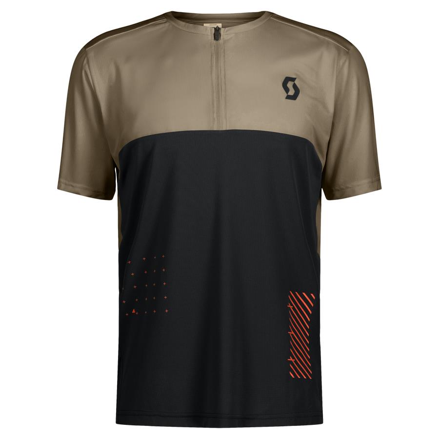 Kolesarska majica SCOTT TRAIL VERTIC ZIP kr bež/čr