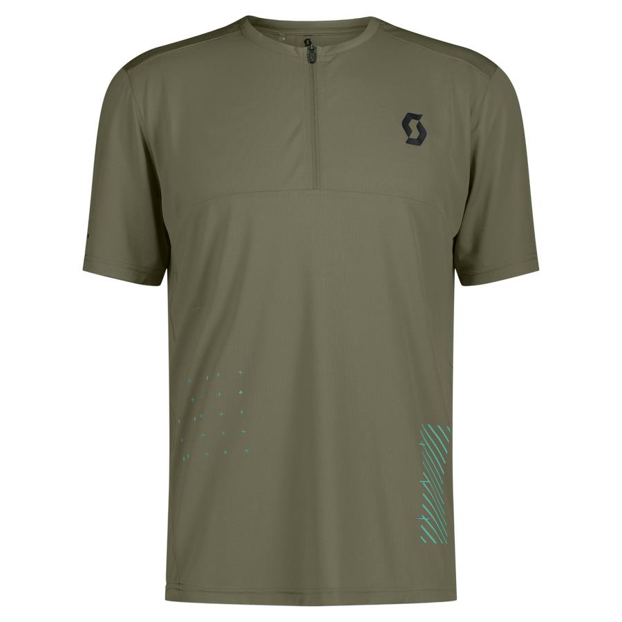 Kolesarska majica SCOTT TRAIL VERTIC ZIP kr ze/čr