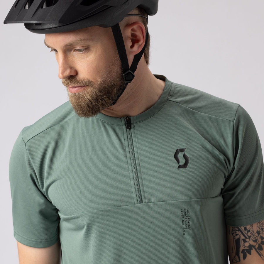 KOLESARSKA MAJICA SCOTT VERTIC ZIP kr be/bež