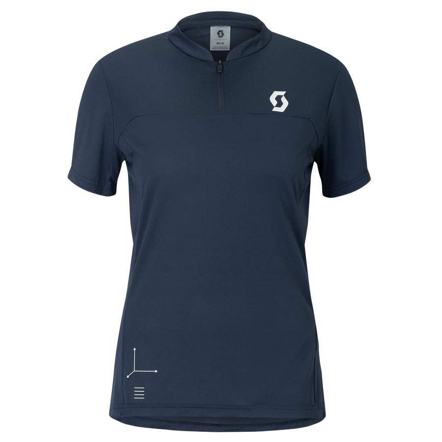 ŽENSKA KOLESARSKA MAJICA SCOTT VERTIC ZIP kr tmo