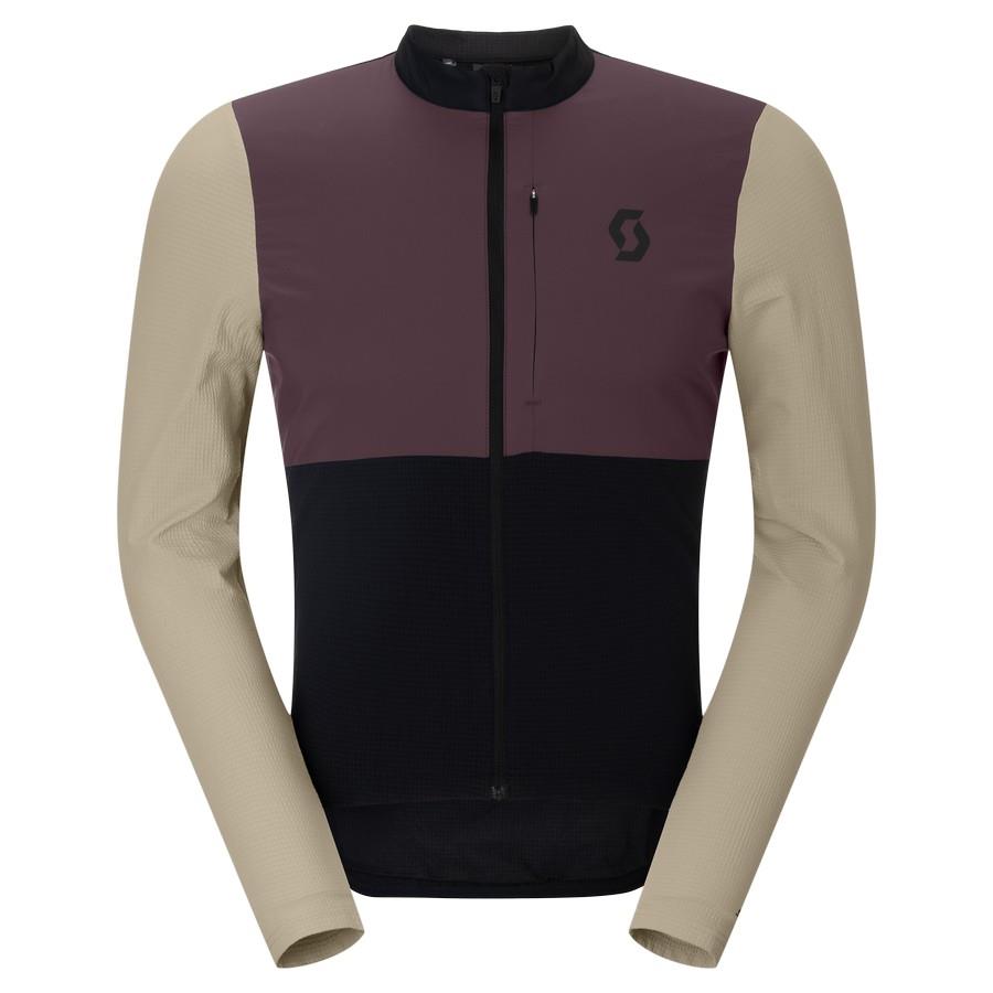 KOLESARSKA MAJICA SCOTT ENDURANCE WARM LS čr/rd