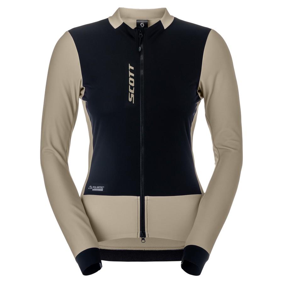 ŽENSKA KOLESARSKA MAJICA SCOTT PRO WARM WB LS bež/čr