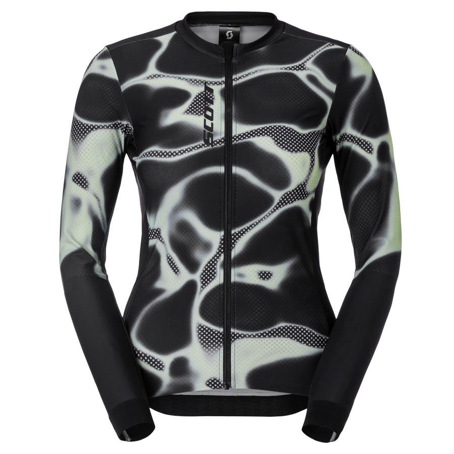 ŽENSKA KOLESARSKA MAJICA SCOTT PRO MID LS čr/ze
