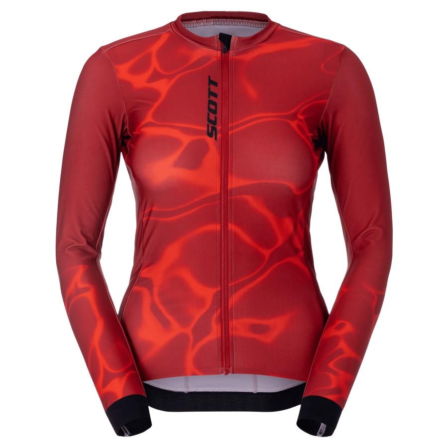 ŽENSKA KOLESARSKA MAJICA SCOTT PRO MID LS rd/rd