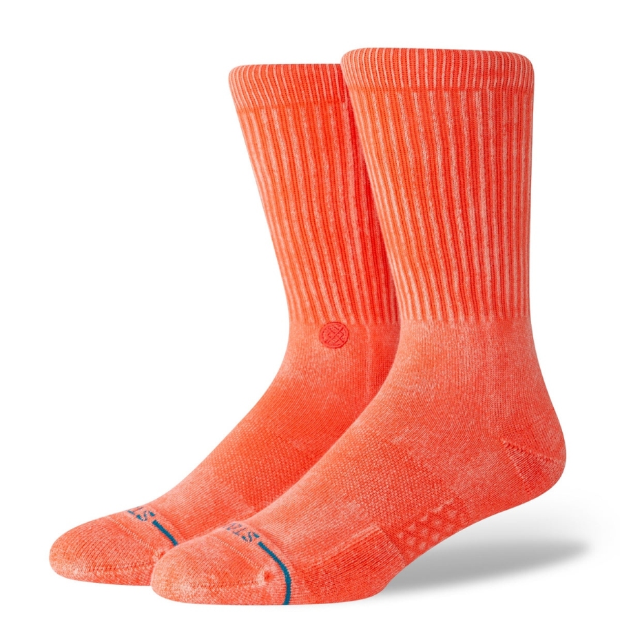NOGAVICE STANCE ICON DYED CORAL CREW MED