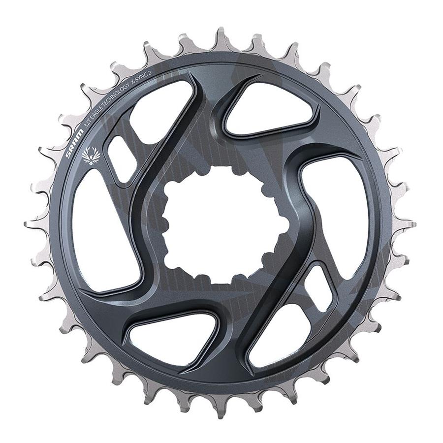 Prednji verižnik Sram X-SYNC 2 DM 6mm Offset Eagle Cold Forged Lunar Grey