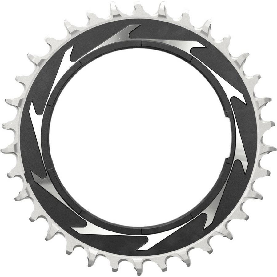 Prednji verižnik Sram T-TYPE Powermeter Threaded 3mm Offset Eagle čr/sr XXSL D1