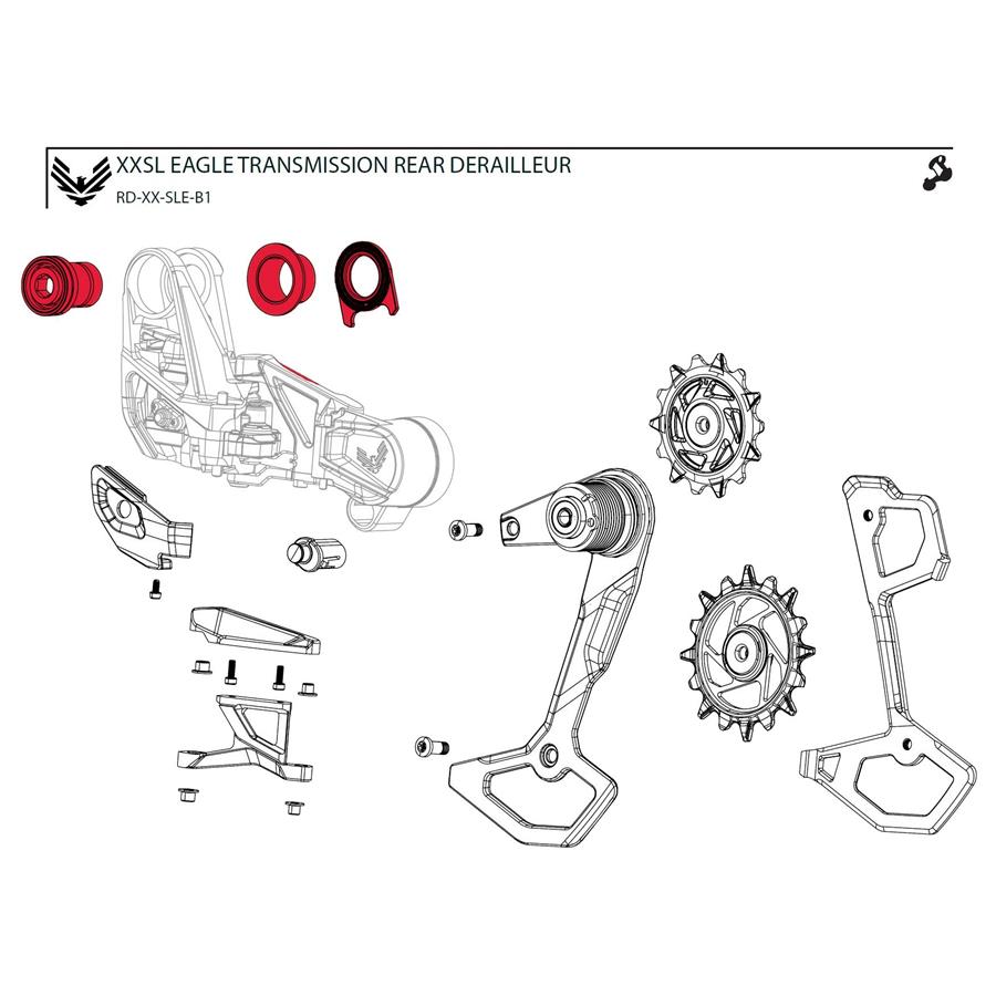 Sram FULL MOUNT BOLT KIT XXSL T-TYPE EAGLE AXS