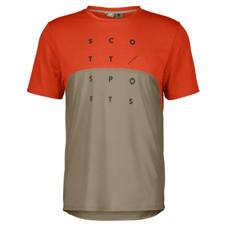 Kolesarska majica SCOTT TRAIL FLOW DRI rd/bež