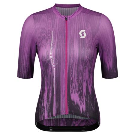 Ženska kolesarska majica SCOTT ULTD. SL vij/čr