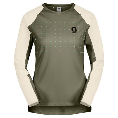 Ženska kolesarska majica z dolgimi rokavi SCOTT TRAIL VERTIC PRO ze/be