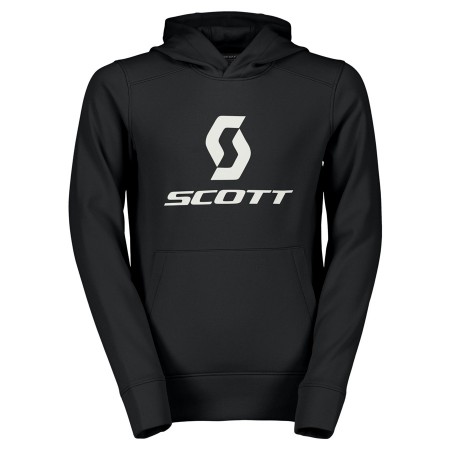 OTROŠKI PULOVER SCOTT ICON S KAPUCO črn