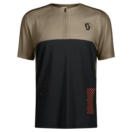 Kolesarska majica SCOTT TRAIL VERTIC ZIP kr bež/čr