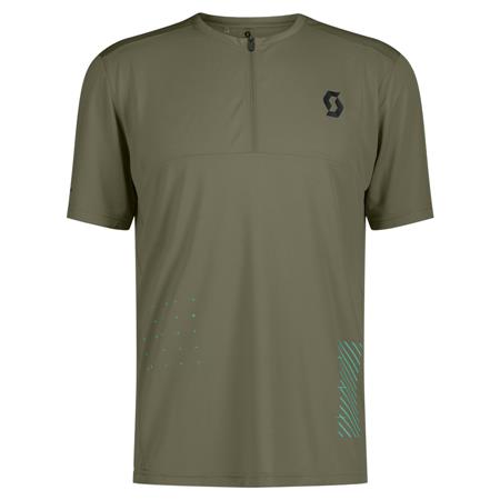 Kolesarska majica SCOTT TRAIL VERTIC ZIP kr ze/čr