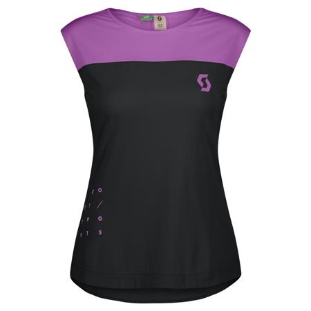 ŽENSKA KOLESARSKA MAJICA BREZ ROKAVOV SCOTT TRAIL VERTIC DRI čr/vij