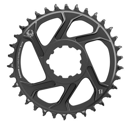 Prednji verižnik Sram X-SYNC 2 DM 6mm Offset ALU Eagle čr