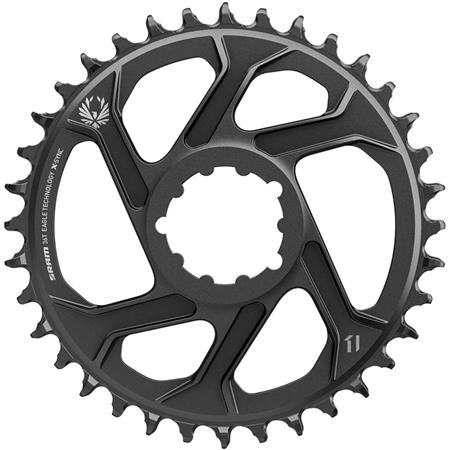 Prednji verižnik Sram X-SYNC 2 DM 6mm Offset ALU Eagle čr