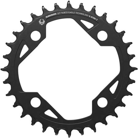 Prednji verižnik Sram X-SYNC 2 94 BCD ALU Eagle čr Light Powered EMTB