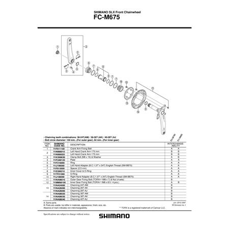 Verižnik Shimano SLX FC-M675