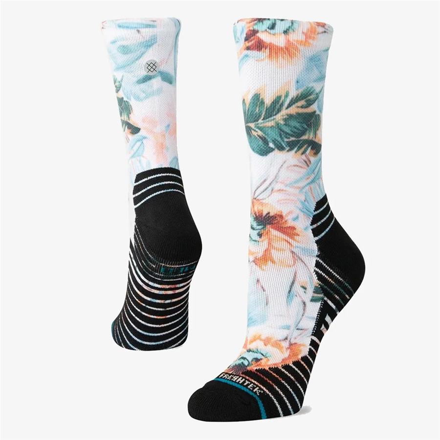 NOGAVICE STANCE FLOWERFUL CREW WHITE CREW MED