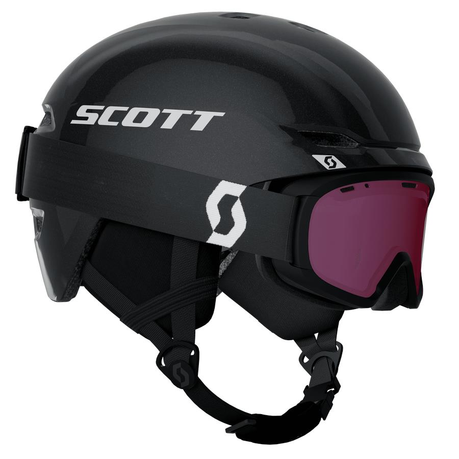 OTROŠKA SMUČARSKA ČELADA SCOTT KEEPER 2 + SMUČARSKA OČALA JR WITTY čr/be