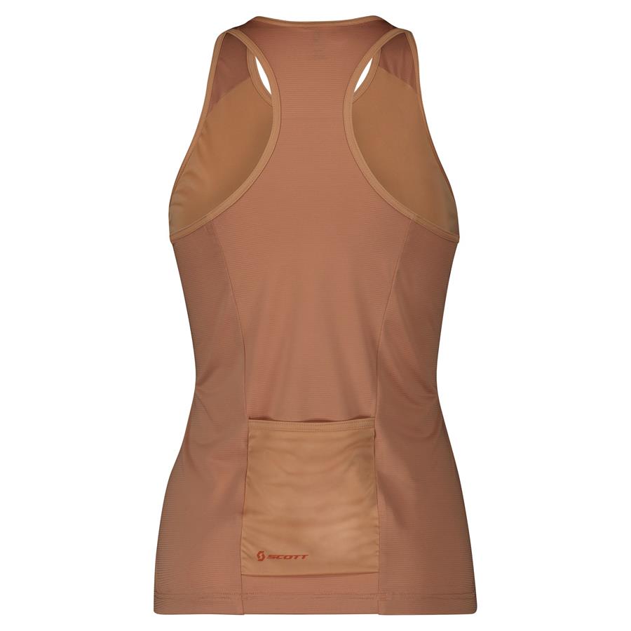 Ženska kolesarska majica SCOTT W ENDURANCE 10 br ro/bež/or