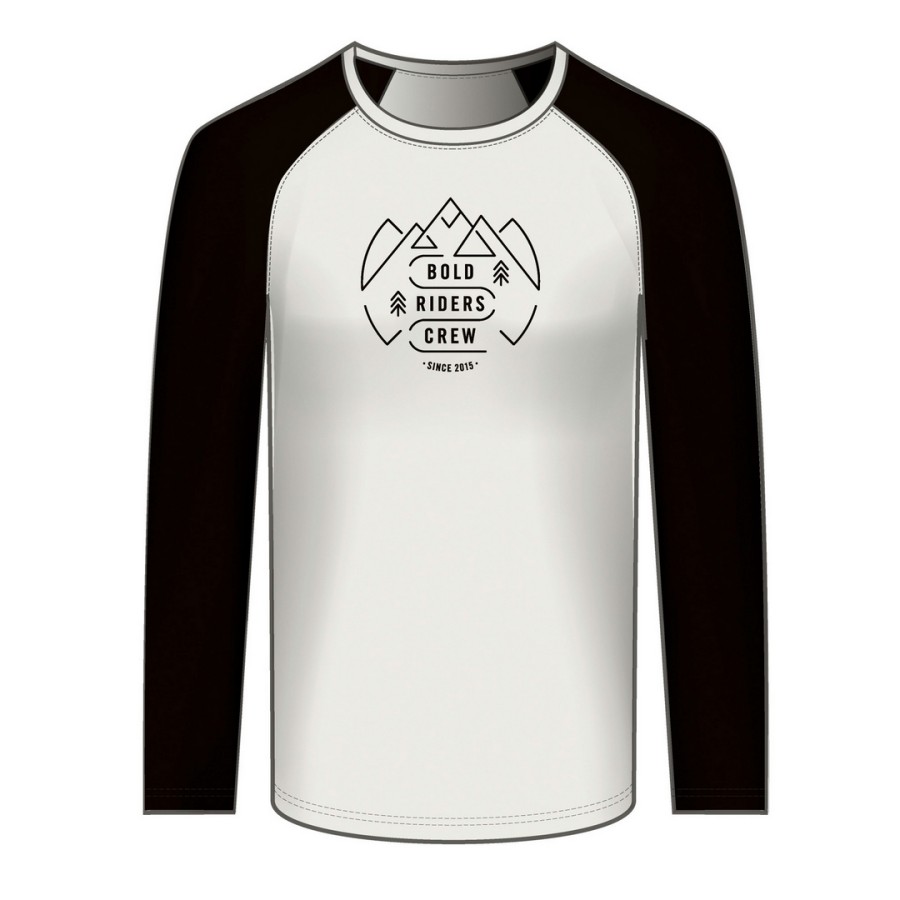 Majica z dolgimi rokavi Bold Rider Crew čr/be
