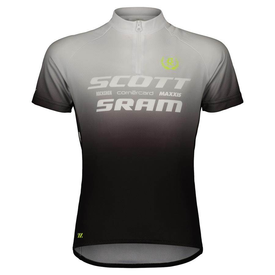 OTROŠKA KOLESARSKA MAJICA SCOTT-SRAM PRO čr/be