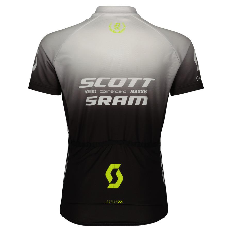 OTROŠKA KOLESARSKA MAJICA SCOTT-SRAM PRO čr/be