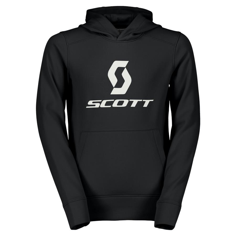 OTROŠKI PULOVER SCOTT ICON S KAPUCO črn