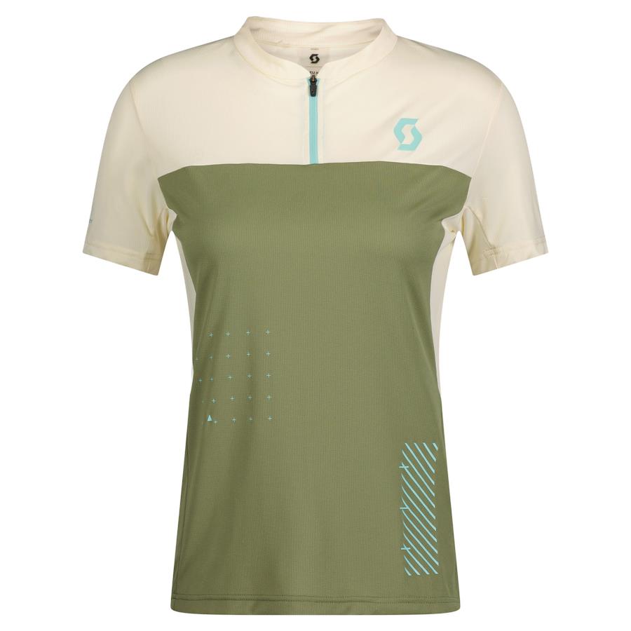 Ženska kolesarska majica SCOTT TRAIL VERTIC ZIP kr ze/be