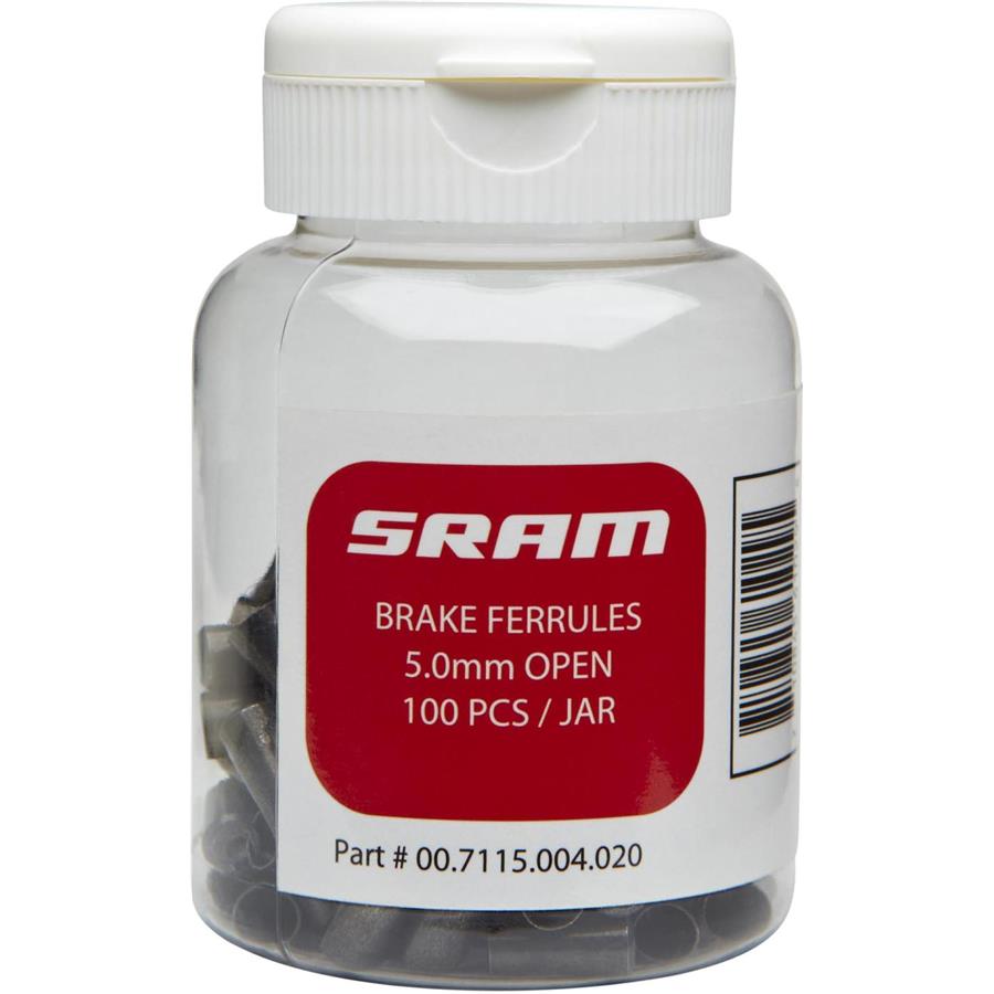 Zaključki bovdna Sram 5.0mm Brass Open čr / KOS