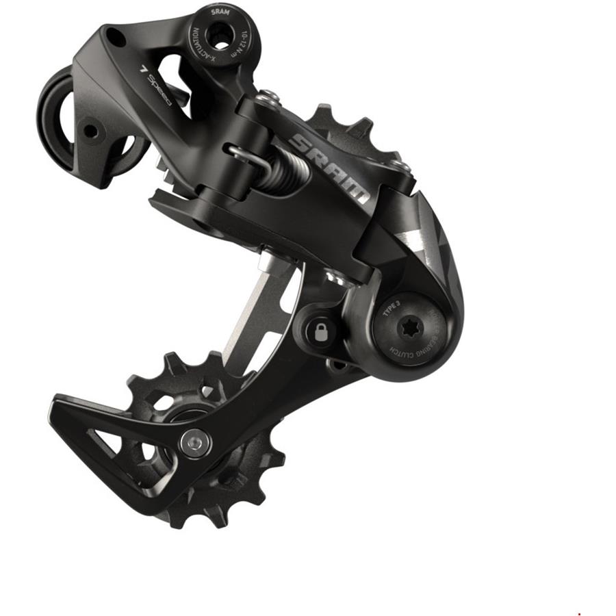 Zadnji menjalnik Sram X01DH 7sp S Cage čr A3