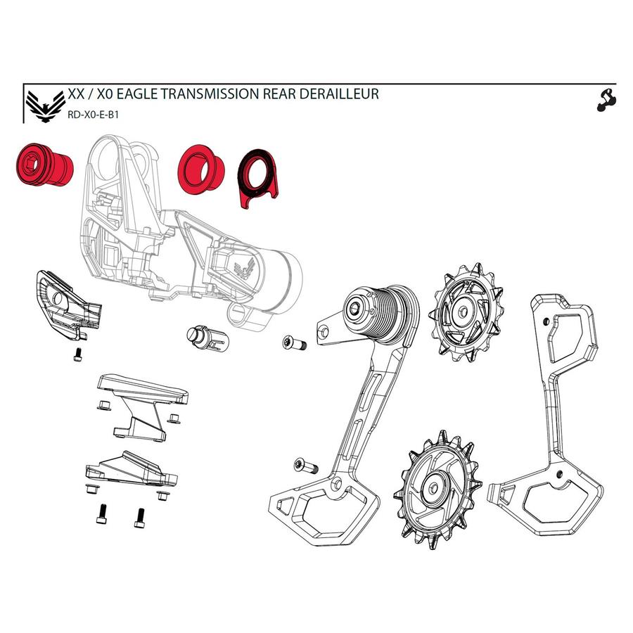 Sram FULL MOUNT BOLT KIT X0 T-TYPE EAGLE AXS