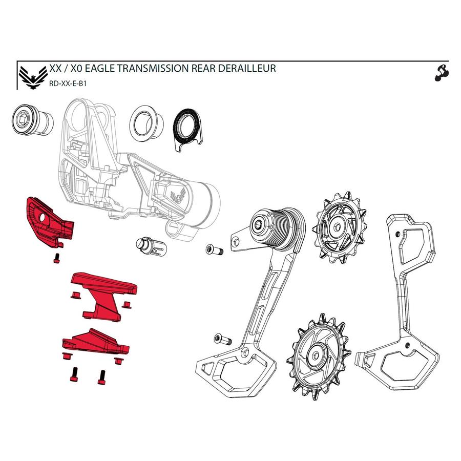 Sram COVER/SKID KIT XX T-TYPE EAGLE AXS