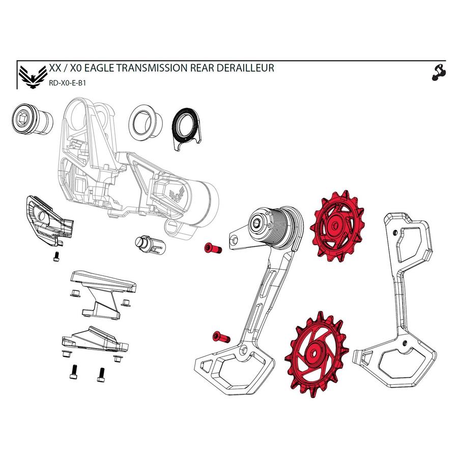 Pulley set Sram X0 T-TYPE EAGLE AXS