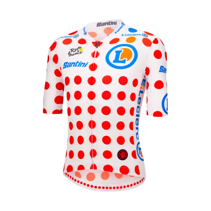 KOLESARSKA MAJICA SANTINI TOUR DE FRANCE POLKA DOT 25