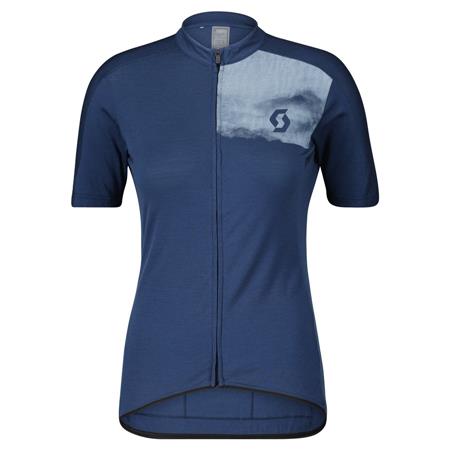 Ženska kolesarska majica Scott GRAVEL MERINO tmo/mo
