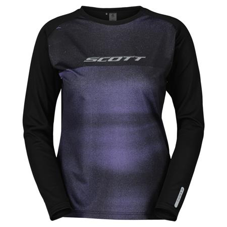 Ženska kolesarska majica z dolgimi rokavi SCOTT TRAIL TUNED čr/vij