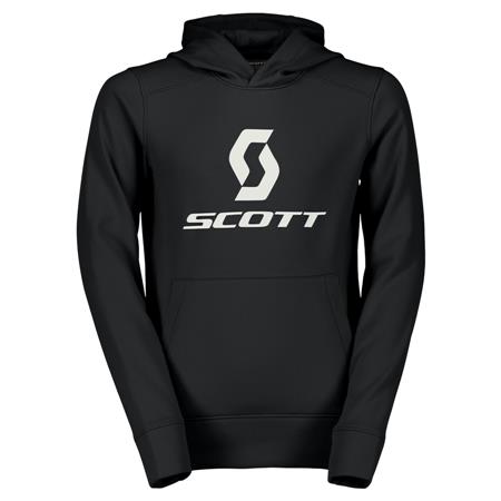 OTROŠKI PULOVER SCOTT ICON S KAPUCO črn