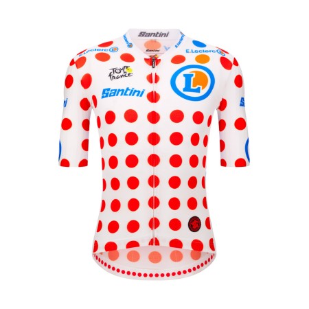 KOLESARSKA MAJICA SANTINI TOUR DE FRANCE POLKA DOT 25