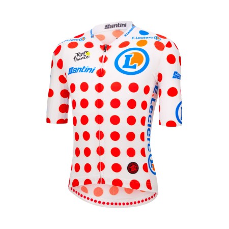 KOLESARSKA MAJICA SANTINI TOUR DE FRANCE POLKA DOT 25